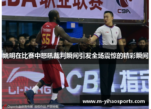 姚明在比赛中怒吼裁判瞬间引发全场震惊的精彩瞬间